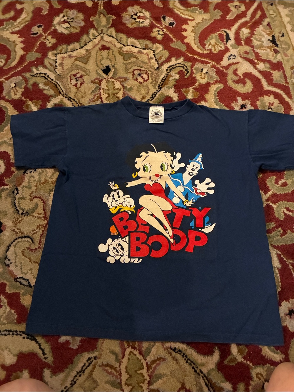 Vintage Betty Boop and Friends Graphic Girls Navy T-Shirt
